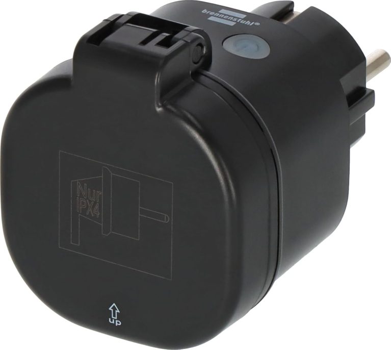Brennenstuhl Connect Smart Plug WA 3600 pour l'extérieur IP44, compatible Matter, Alexa et Google Assistant