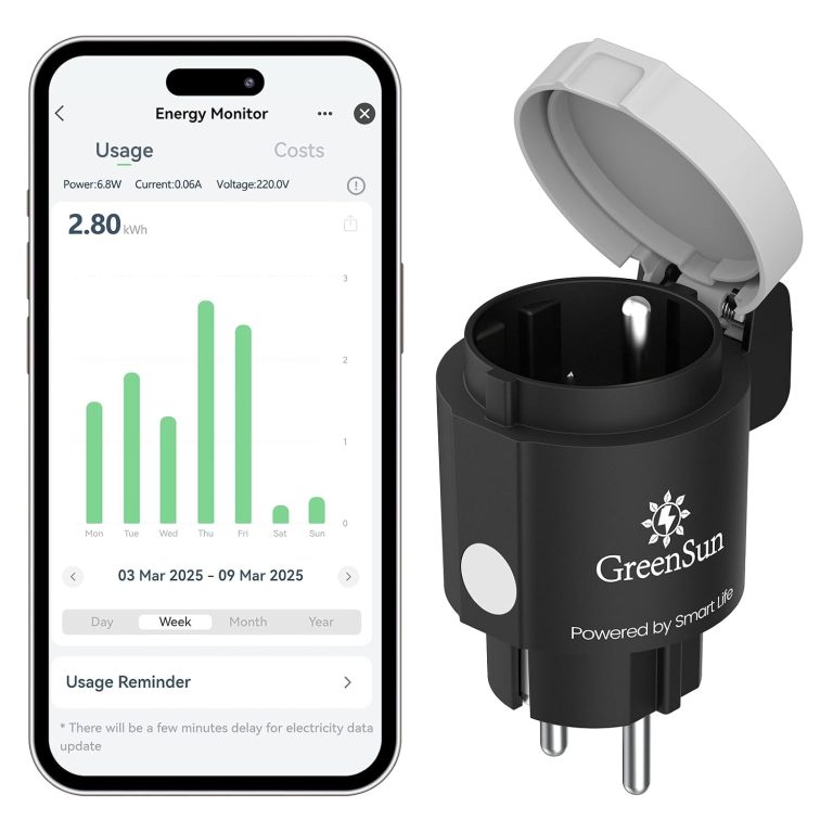 Prise Connectée Exterieure Alexa - Prise Connectée Smart Life Exterieure, Prise Intelligente Etanche IP44 Mesure Consommation Fonction Commande Vocale Contrôle APP Minuterie 16A Type E