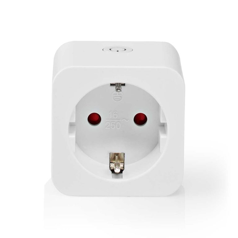 Nedis Prise Connectée Wifi SmartLife, Wi-Fi, IP21, Wattmètre, 3680 W, Type F
