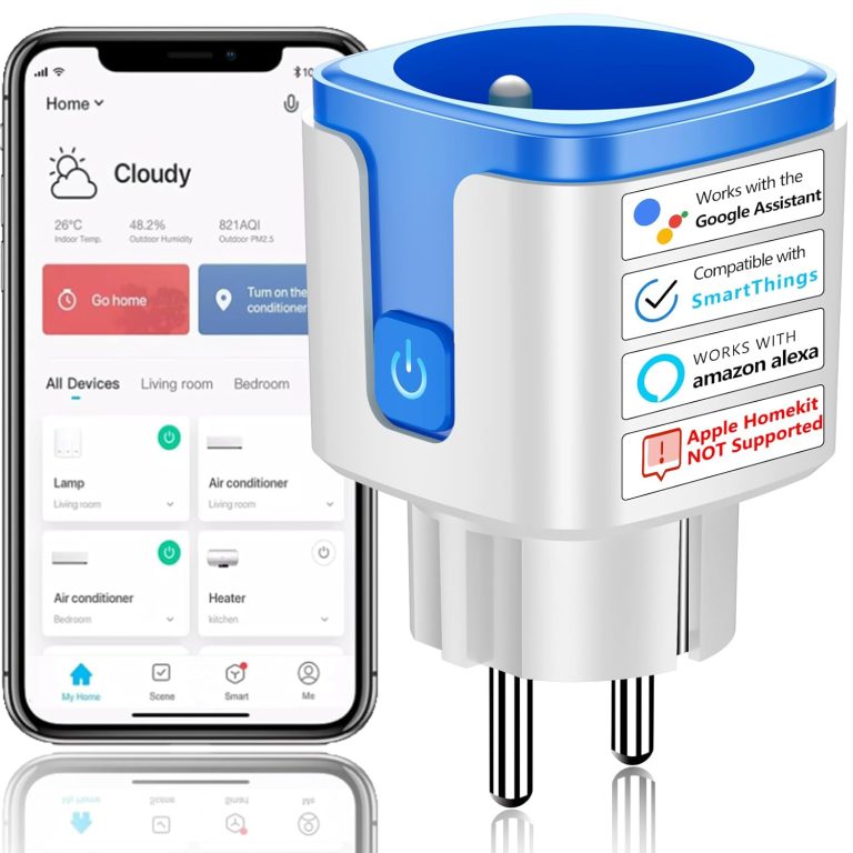 SURFOU Prise Connectée WiFi Intelligente Type E, 16A, App Tuya/Smart Life
